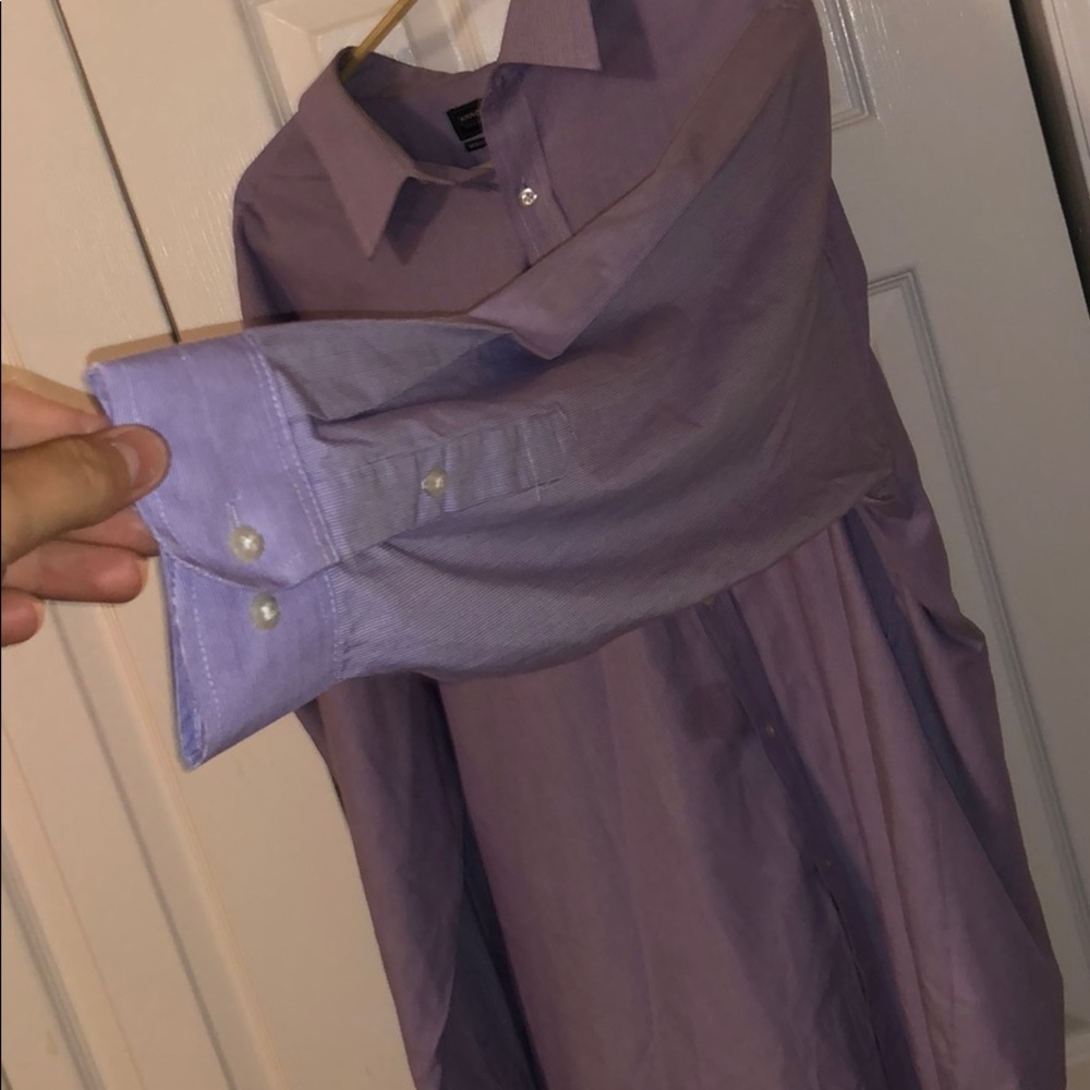 Purple Men’s button down - Picture 4 of 5